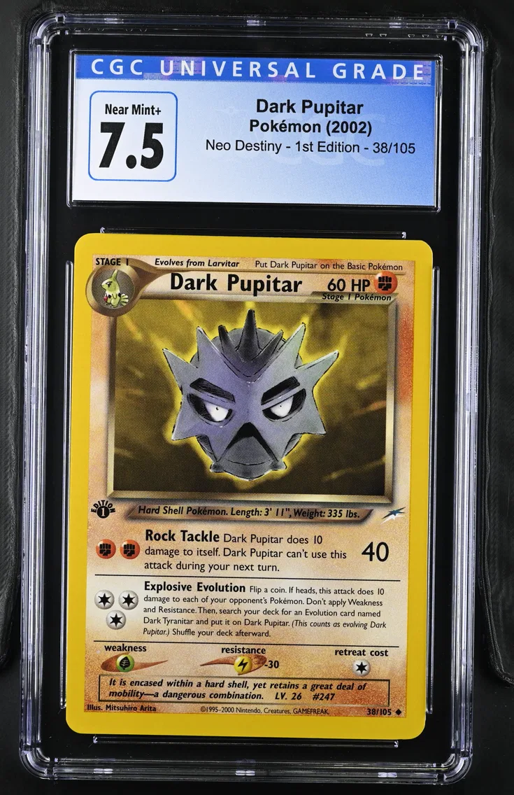 2002 #38 Dark Pupitar CGC 7.5 Neo Destiny - 1st Edition - English