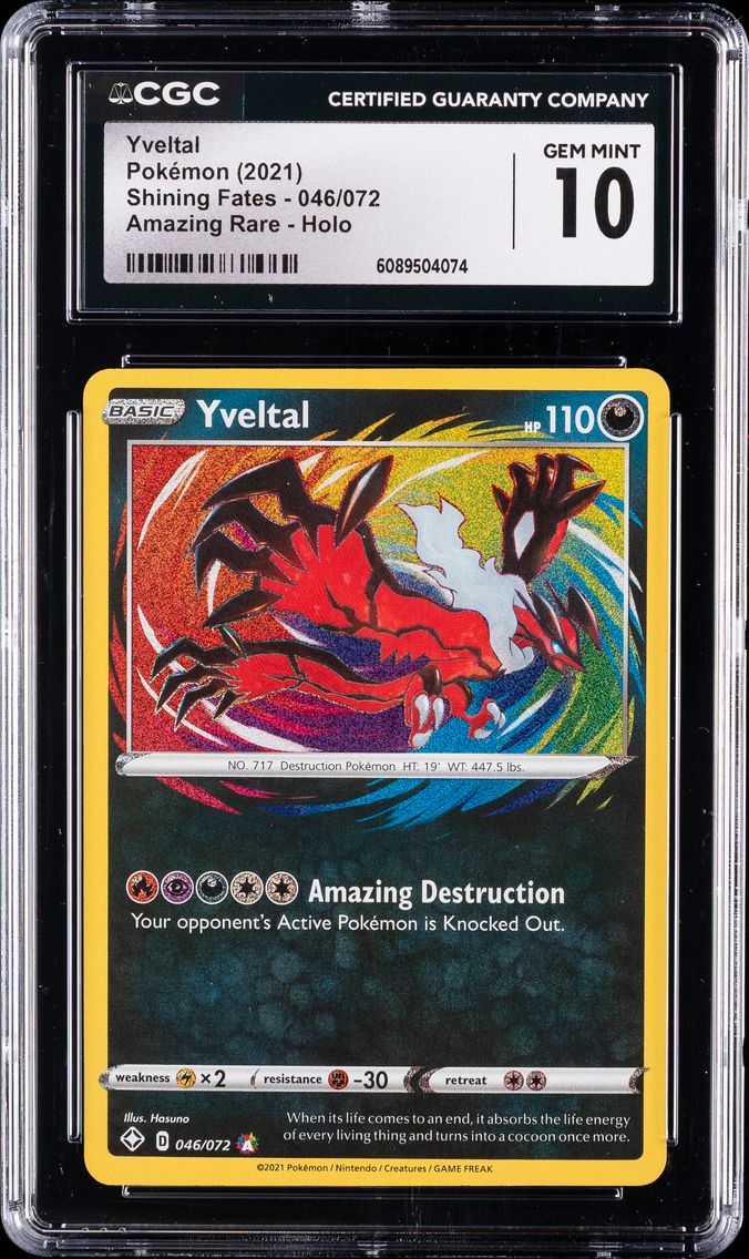 2021 #046 Yveltal CGC 10 Sword & Shield Shining Fates Pokemon