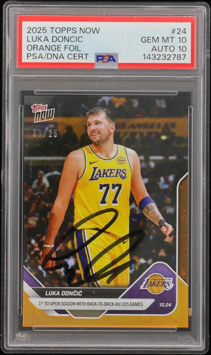 2025 #24 Luka Doncic PSA 10 Topps Now