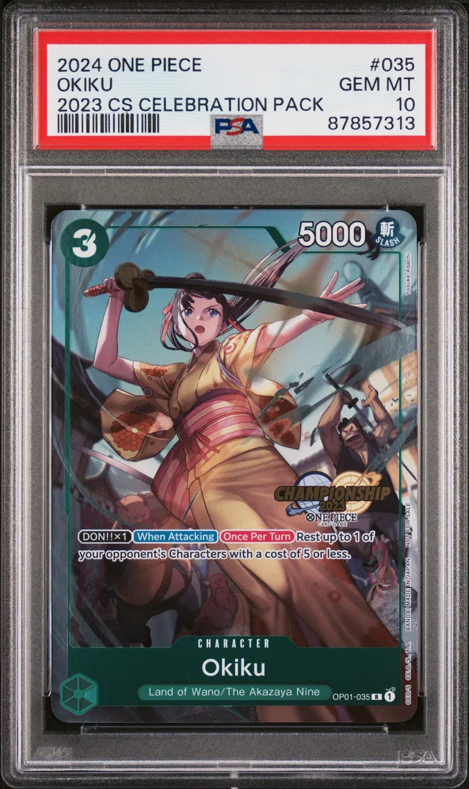 2024 #035 OKIKU PSA 10 One Piece Championship 2023 Celebration Pack