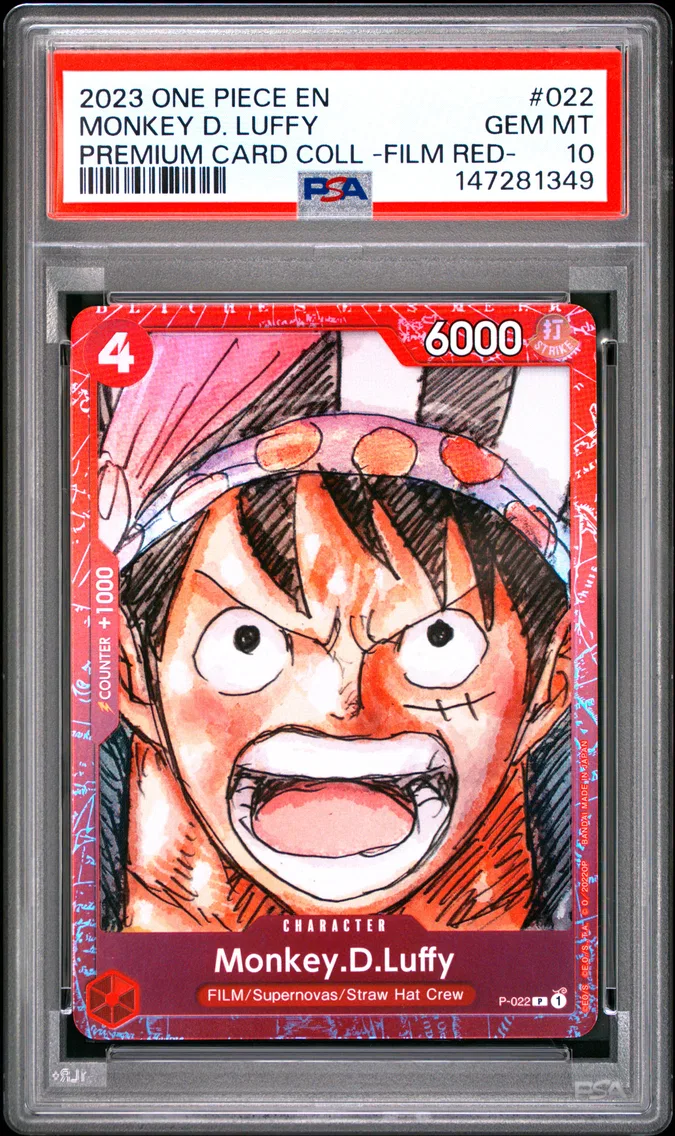 2023 #022 Monkey D. Luffy PSA 10 One Piece Premium Card Collection -One Piece Film Red-