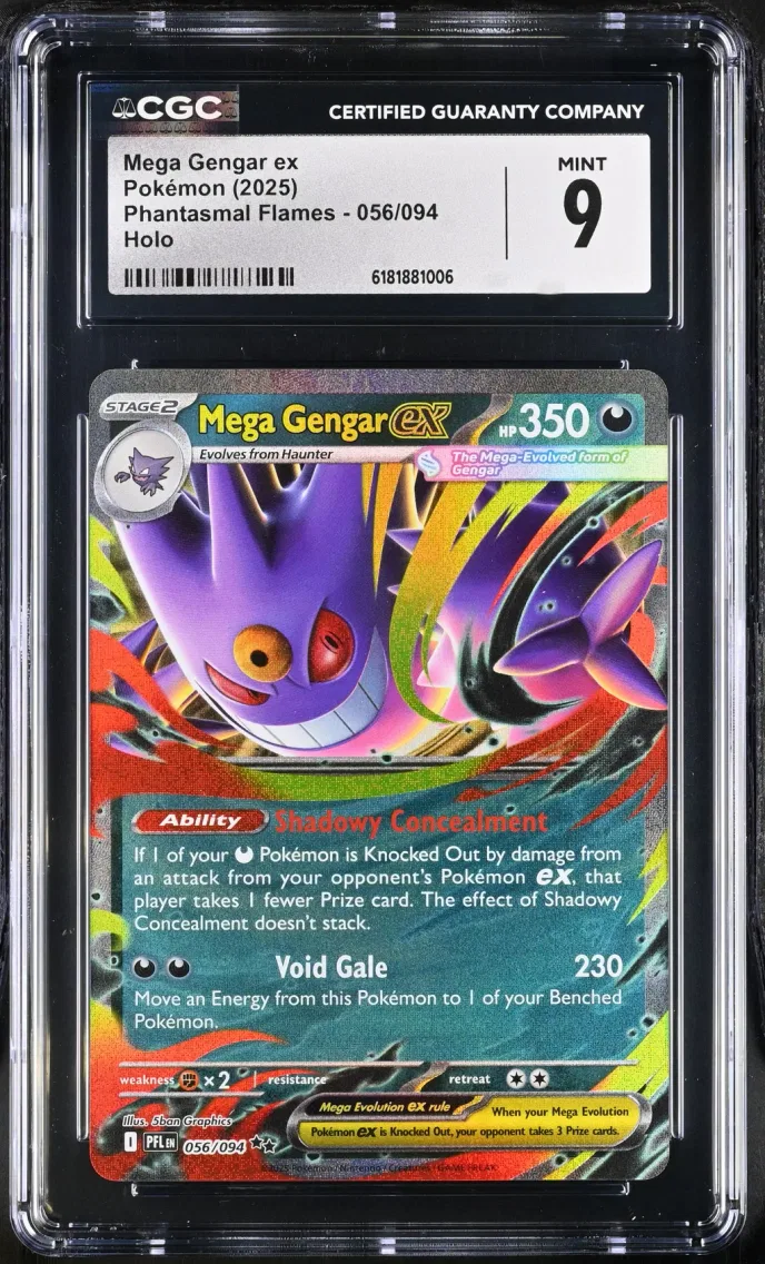 2025 #056 Mega Gengar ex CGC 9 Phantasmal Flames - PFL EN - English