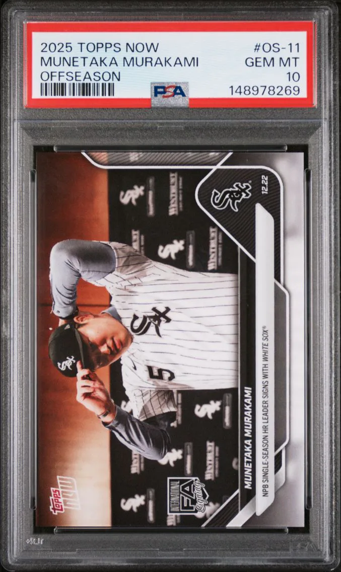 2025 #OS-11 Munetaka Murakami PSA 10 Topps Now Offseason