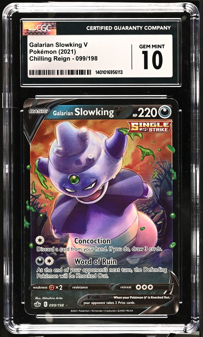 2021 #099 Galarian Slowking V CGC 10 Chilling Reign - English