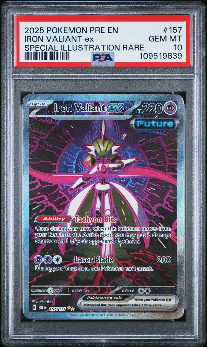 2025 #157 Iron Valiant EX PSA 10