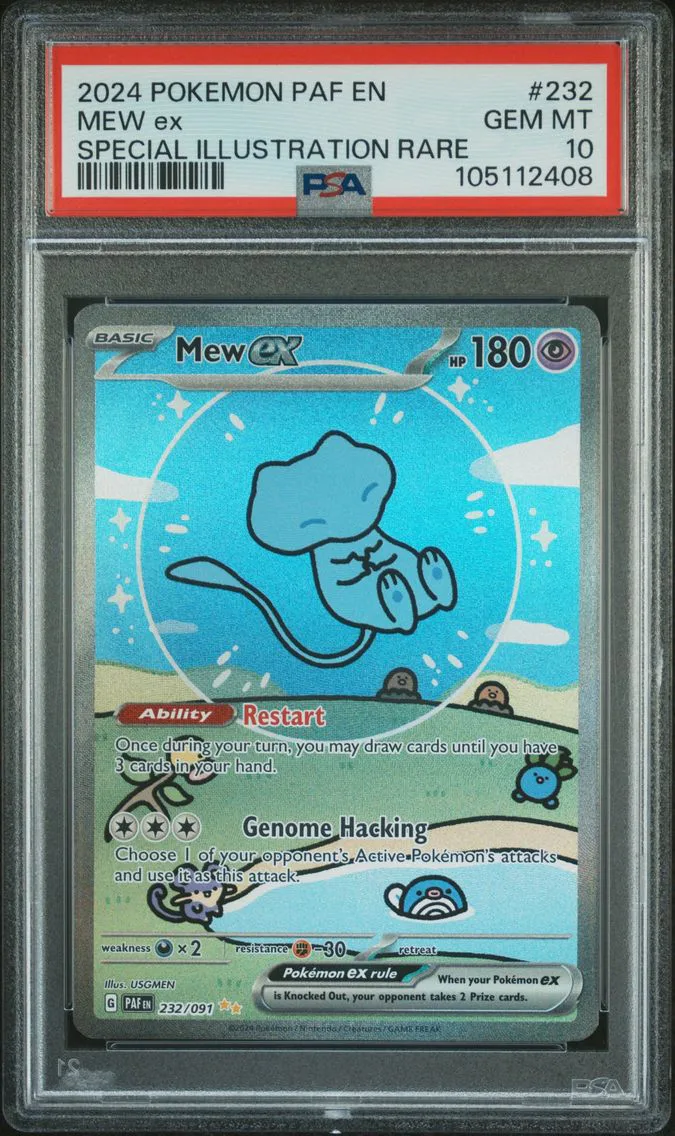 2024 #232 Mew EX PSA 10 Paf EN-Paldean Fates