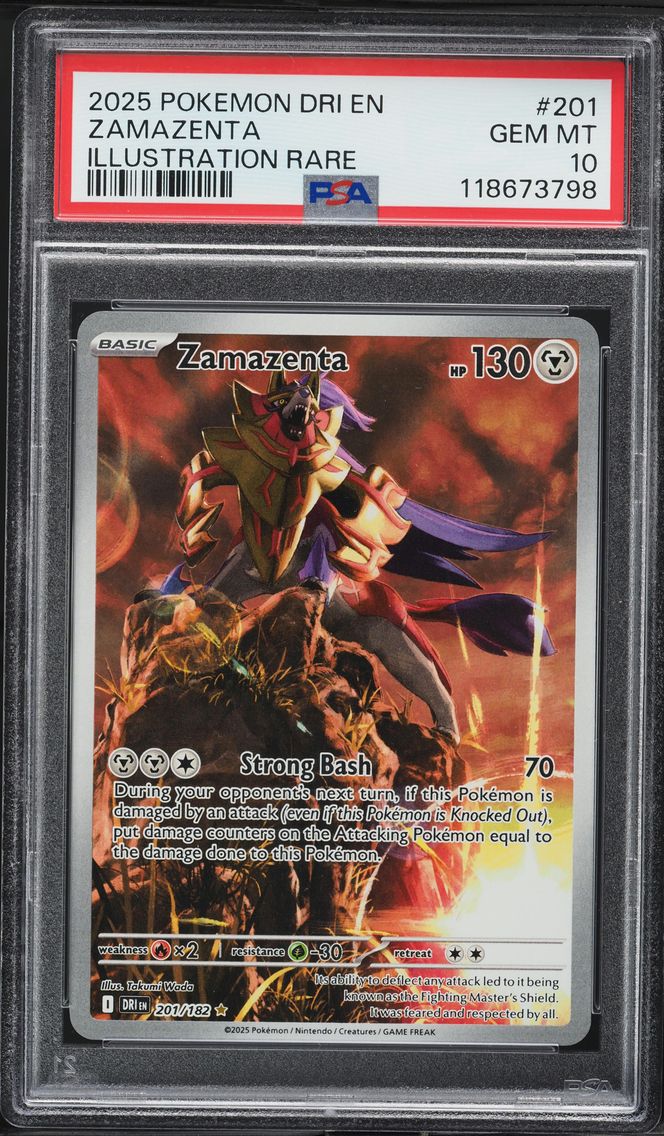2025 #201 Zamazenta PSA 10 Dri EN-Destined Rivals Pokemon