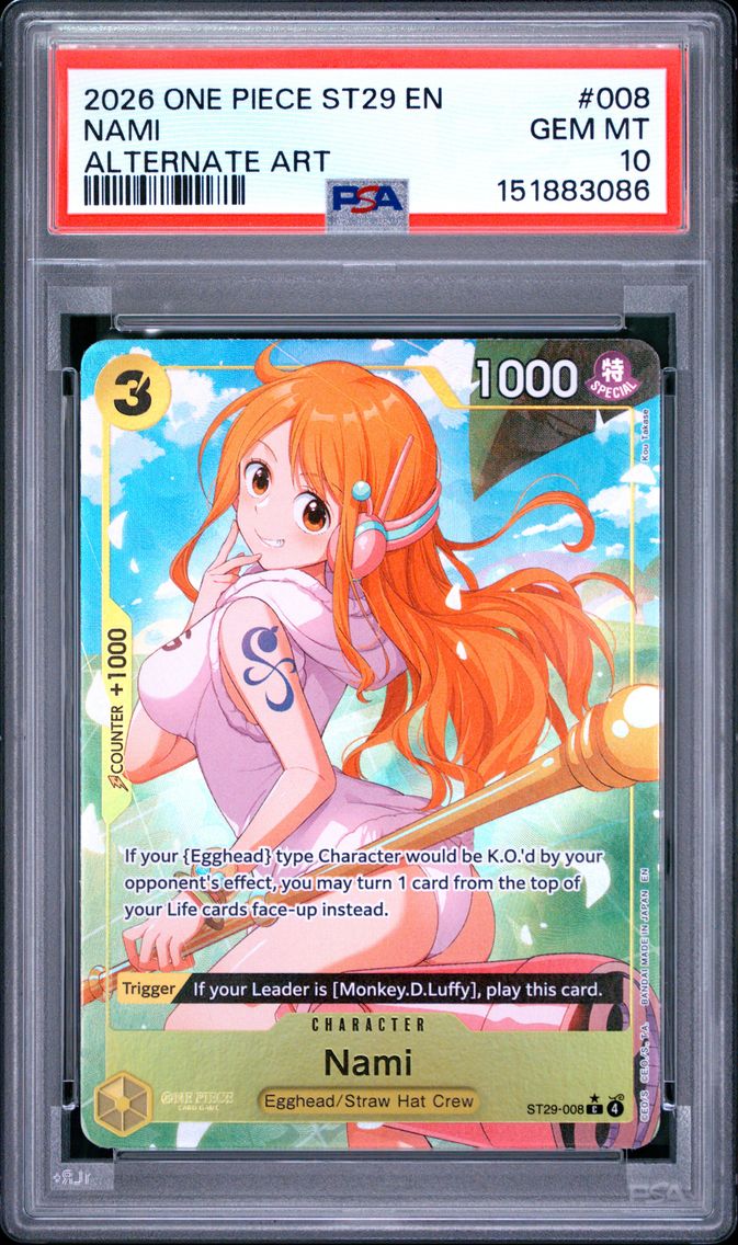 2026 #008 Nami PSA 10 One Piece Starter Deck ST29-Egghead