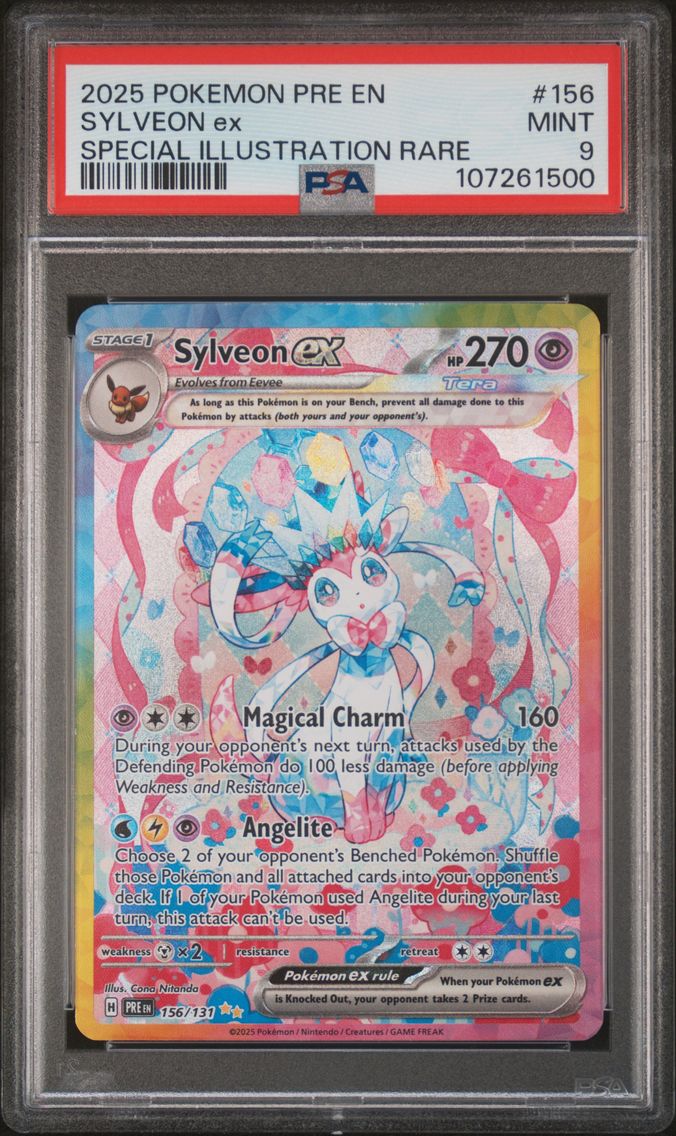 2025 #156 Sylveon EX PSA 9 Pre EN-Prismatic Evolutions