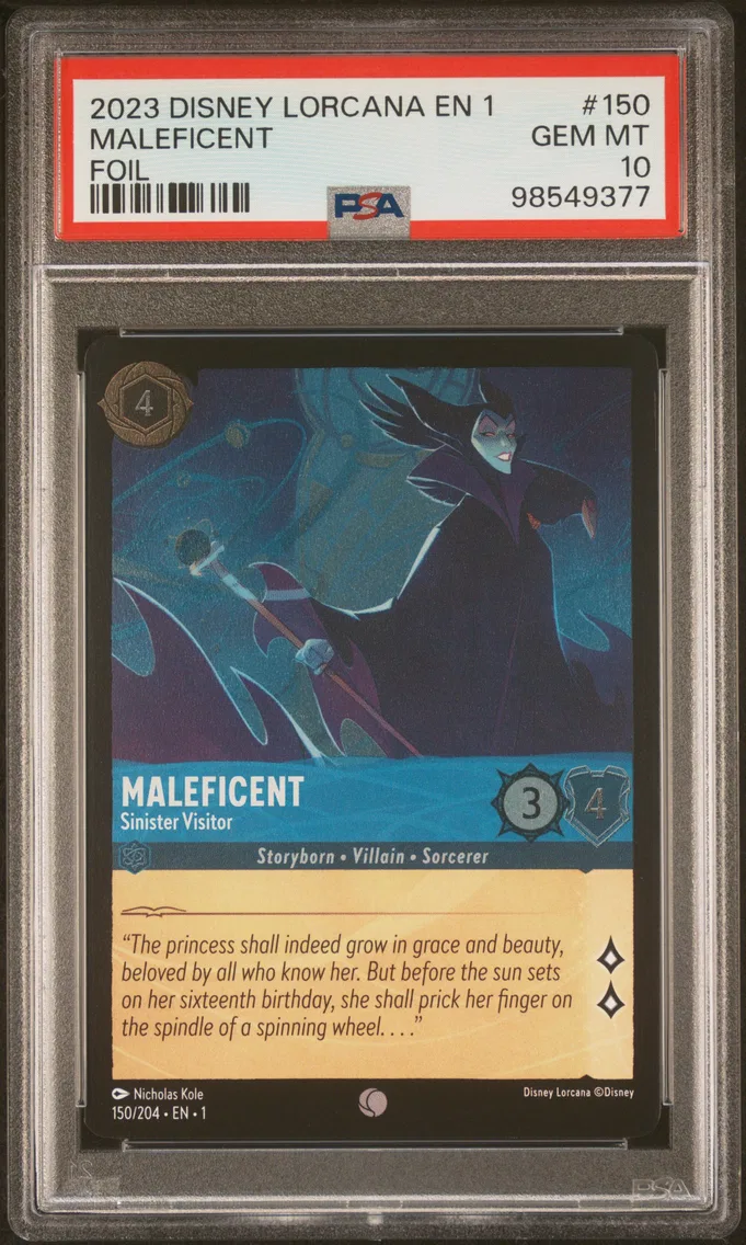 2023 #150 Maleficent - Sinister Visitor PSA 10 Disney Lorcana EN 1-the First Chapter