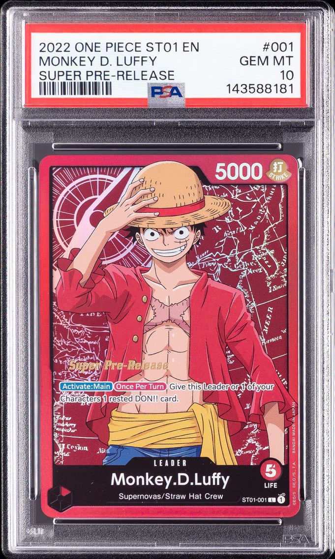 2022 #001 Monkey D. Luffy PSA 10