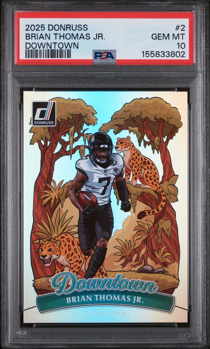 2025 #2 Brian Thomas Jr. PSA 10 Panini Donruss Downtown