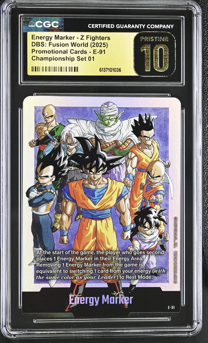 2025 #E-91 Energy Marker - Z Fighters CGC 10 Pristine Promotional Cards - English