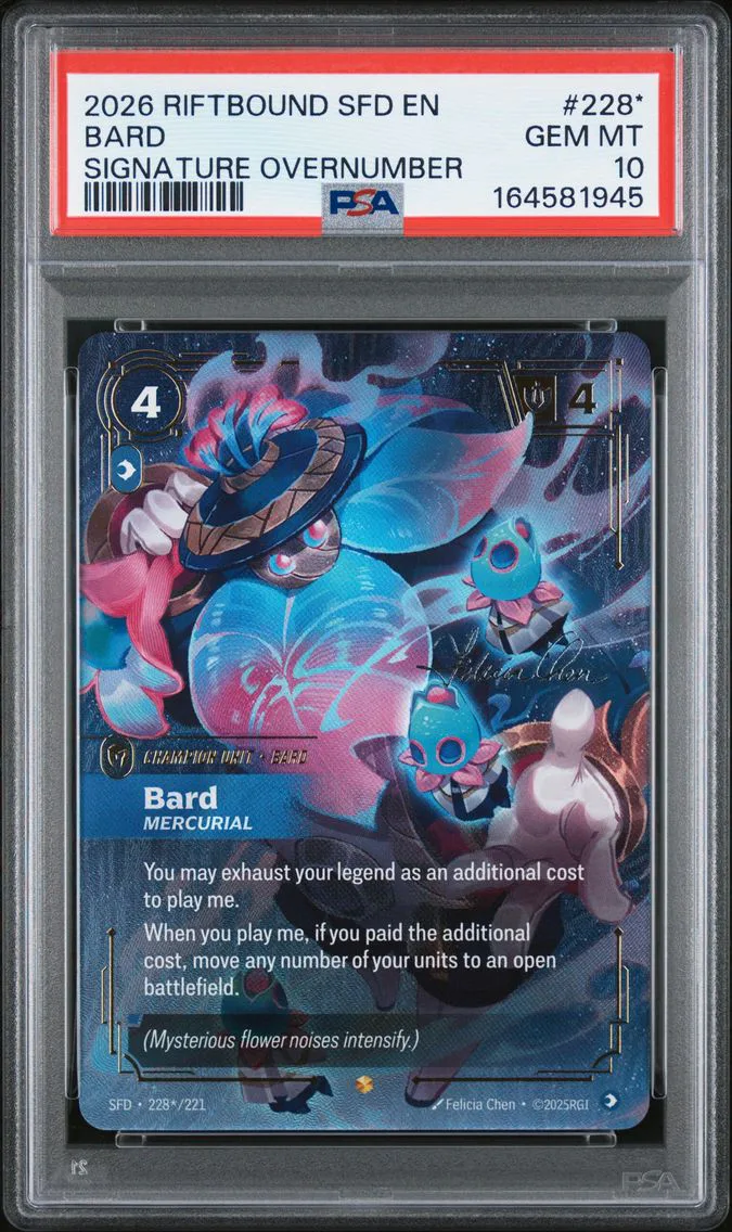 2026 #228* Bard - Mercurial PSA 10 Riftbound: League of Legends Sfd-Spiritforged