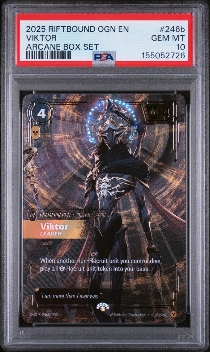 2025 #246b Viktor - Leader PSA 10 Riftbound: League of Legends Ogn-Origins