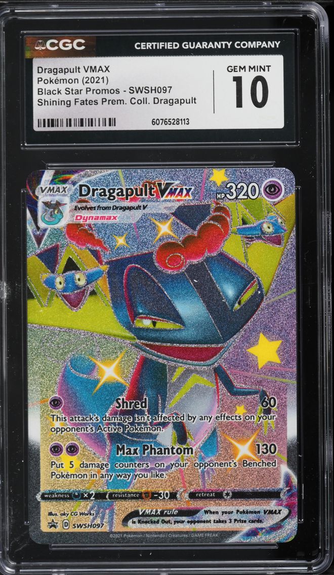 2021 #097 Full Art/Dragapult Vmax CGC 10 Swsh Black Star Promo Pokemon