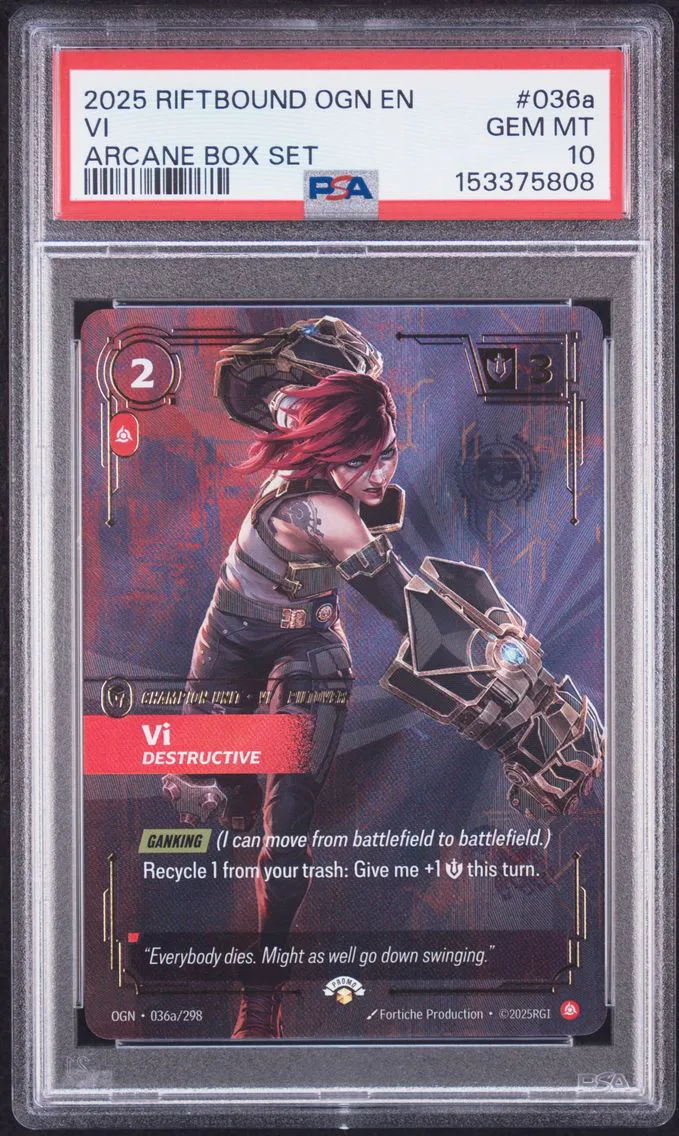 2025 #036a VI - Destructive PSA 10 Riftbound: League of Legends Ogn-Origins