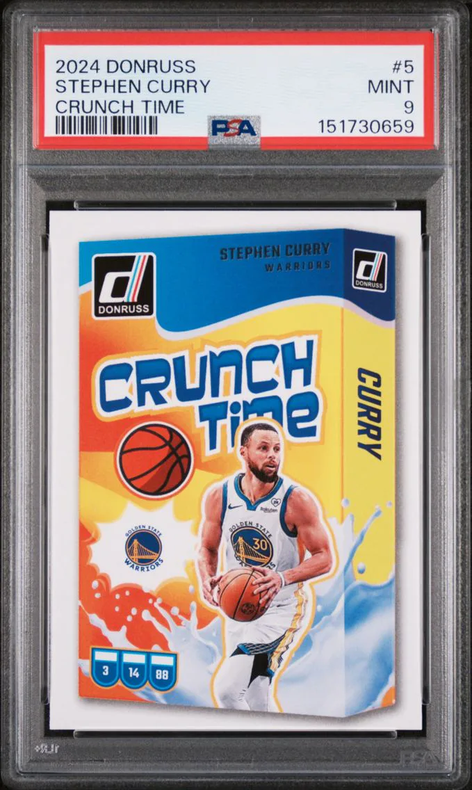 2024 #5 Stephen Curry PSA 9 Panini Donruss Crunch Time