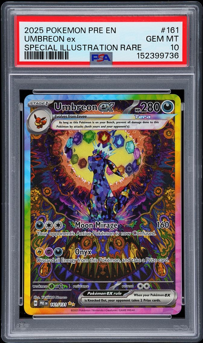 2025 #161 Umbreon EX PSA 10 Pre 
