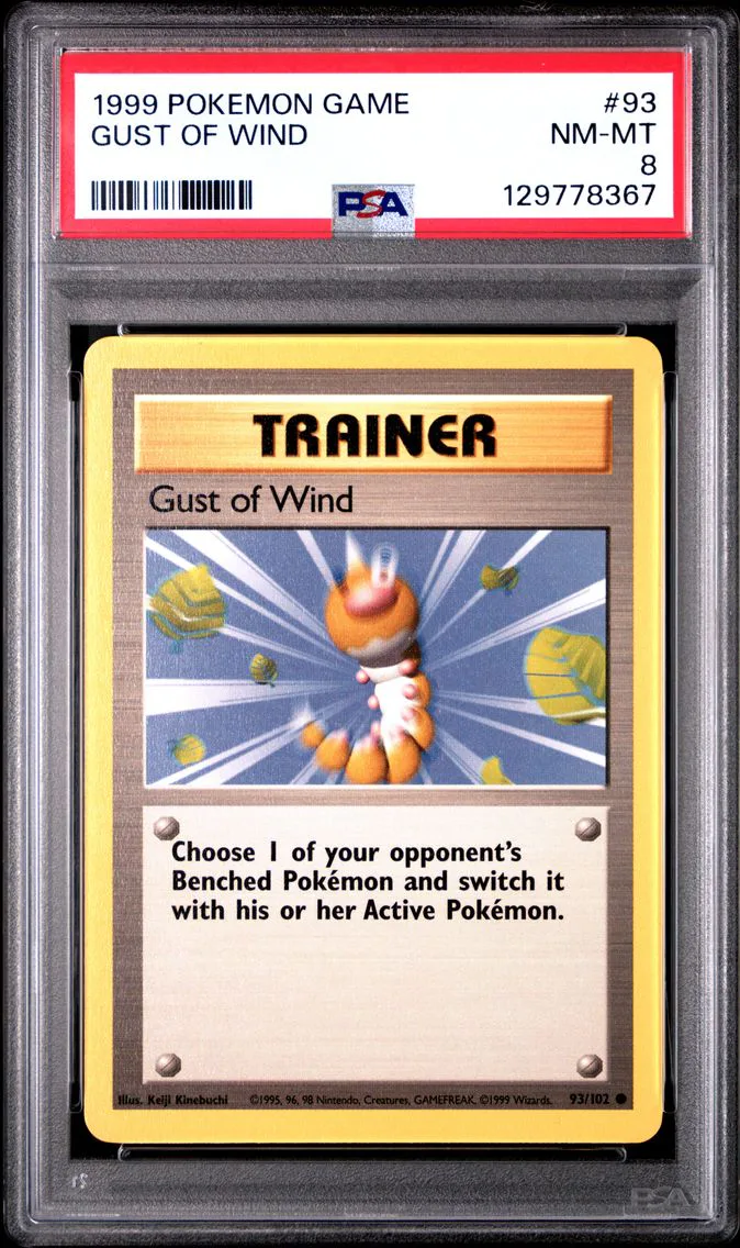 1999 #93 Gust of Wind PSA 8 Game Pokemon