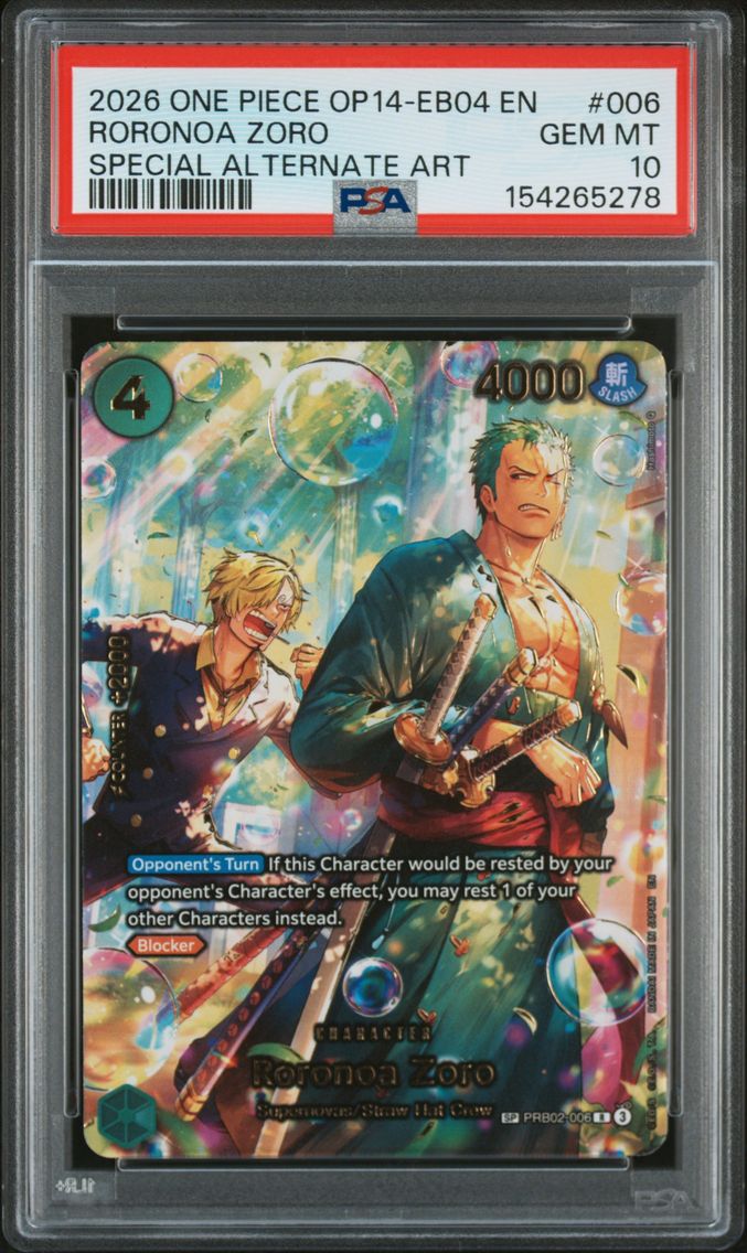 2026 #006 Roronoa Zoro PSA 10 On