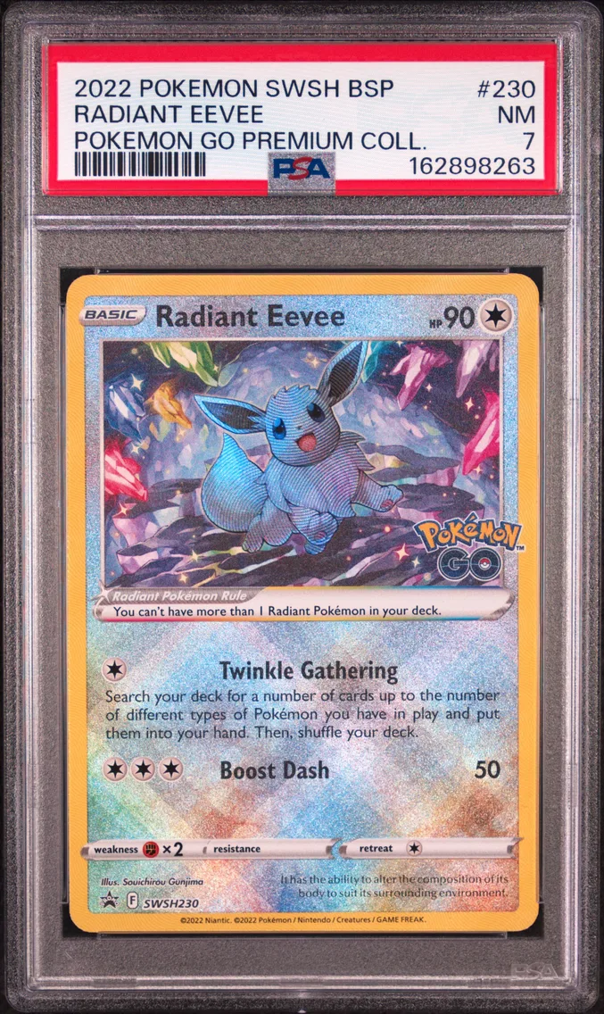 2022 #230 Radiant Eevee PSA 7 Swsh Black Star Promo