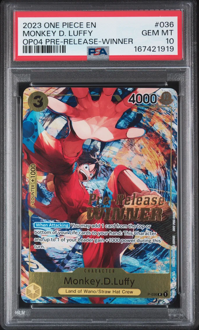 2023 #036 Monkey D. Luffy PSA 10 One Piece Promos