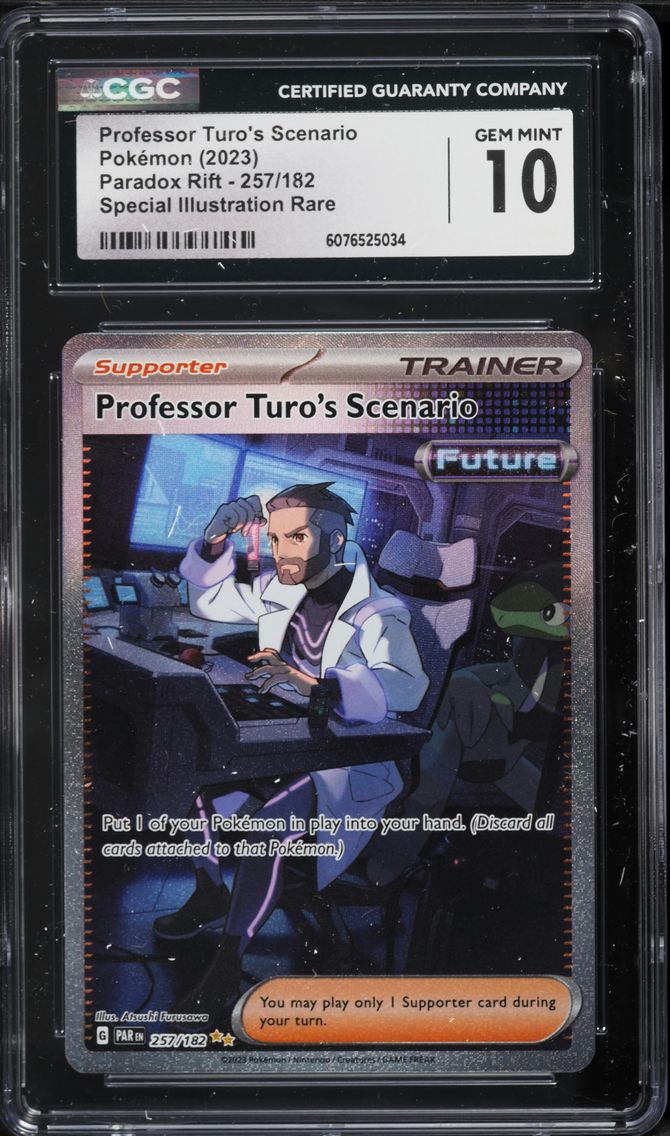 2023 #257 Professor Turo's Scenario CGC 10 Par EN-Paradox Rift Pokemon
