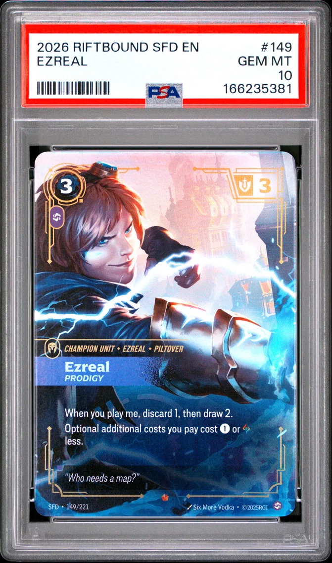 2026 #149 Ezreal - Prodigy PSA 10 Riftbound: League of Legends Sfd-Spiritforged