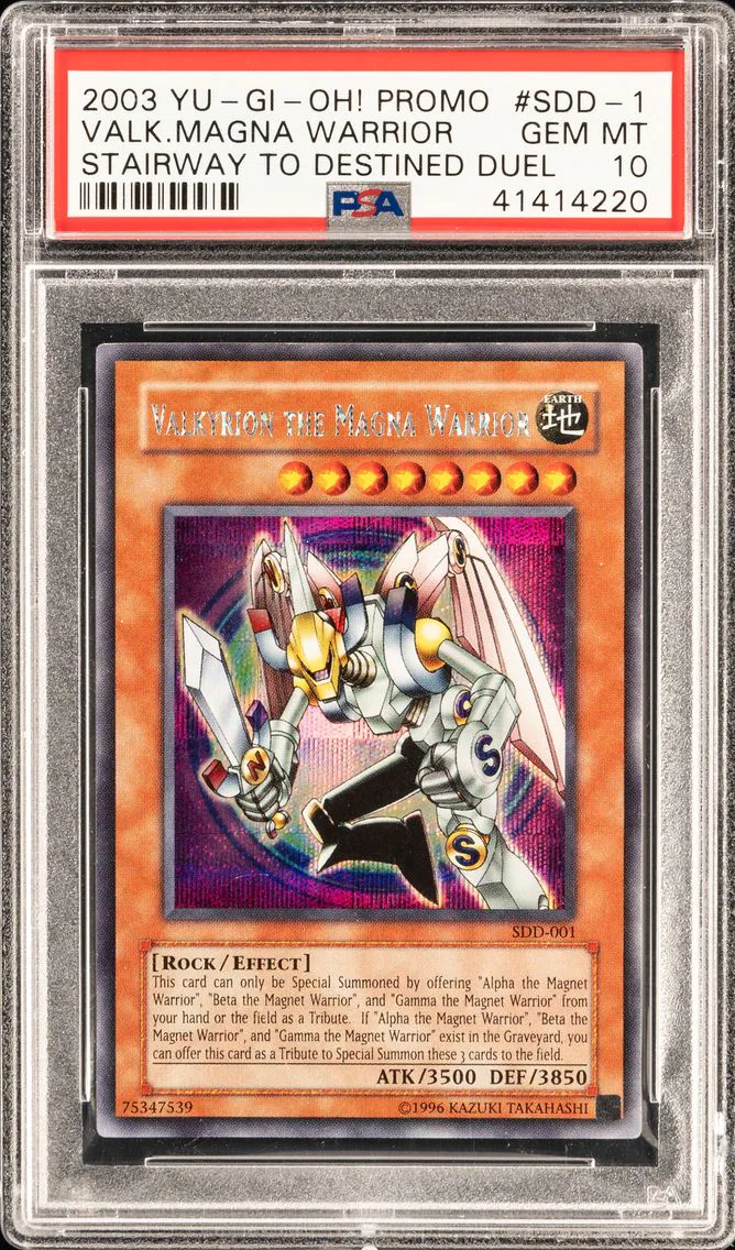 #001 VALKYRION THE MAGNA WARRIOR 2003 YU-GI-OH! PROMO | STAIRWAY TO DESTINED DUEL PSA 10