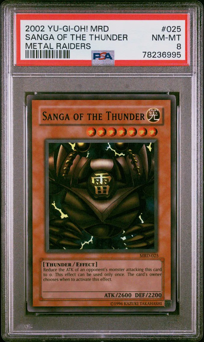 2002 #025 Sanga of the Thunder PSA 8 YU-GI-Oh! Mrd-Metal Raiders