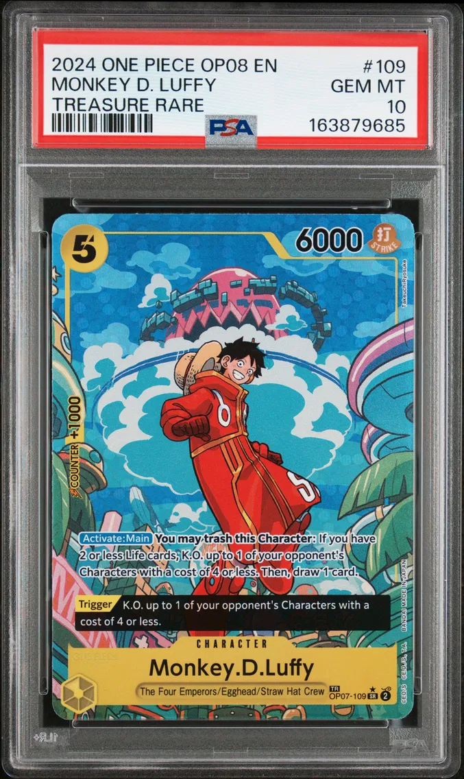 2024 #109 Monkey D. Luffy PSA 10 One Piece OP08-Two Legends