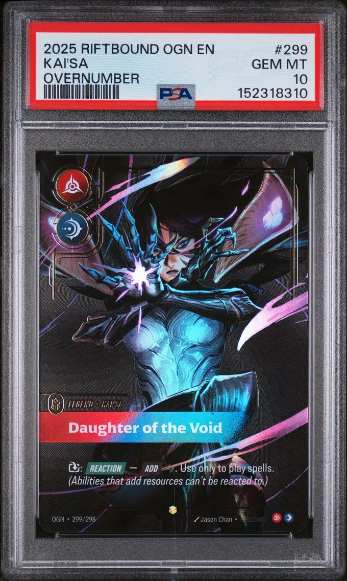 2025 #299 Kai'SA - Daughter of the Void PSA 10 Riftbound: League of Legends Ogn-Origins