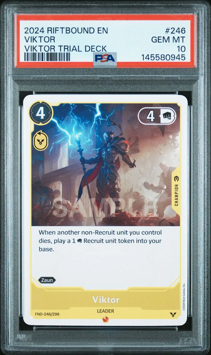 2024 #246 Viktor - Leader PSA 10 Riftbound: League of Legends Viktor Trial Deck