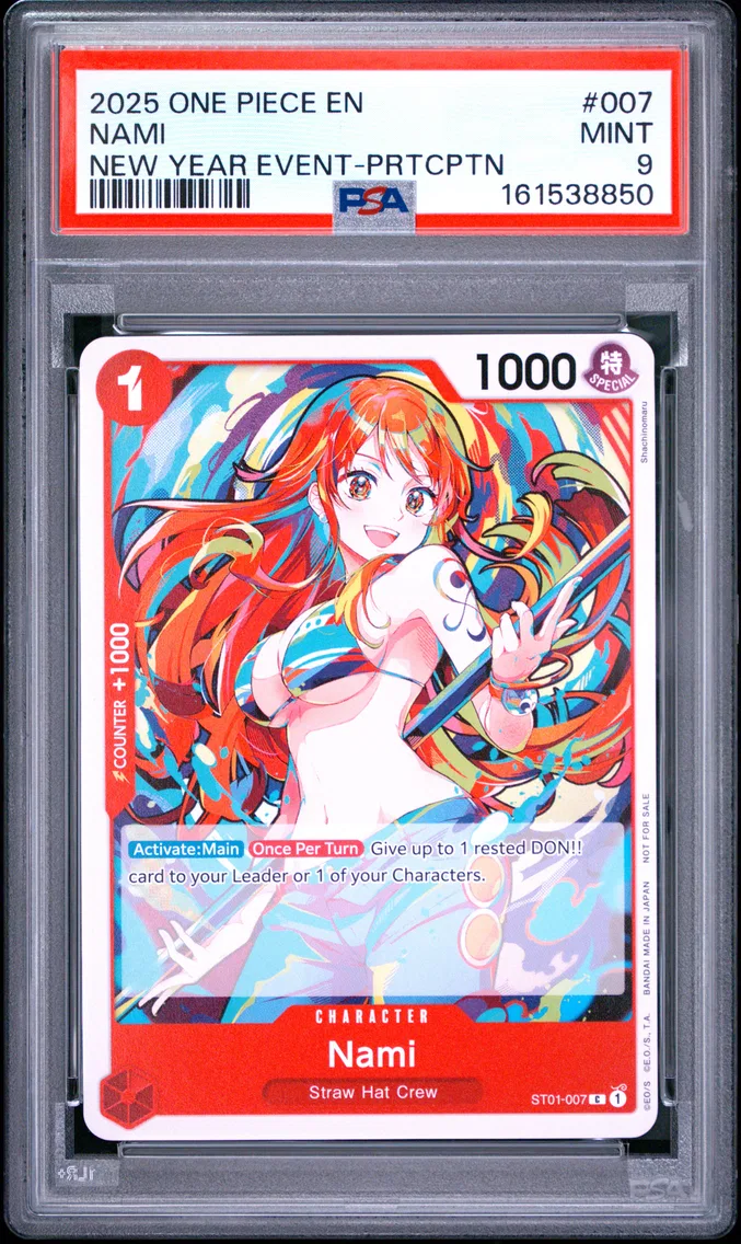 2025 #007 Nami PSA 9 One Piece Promos