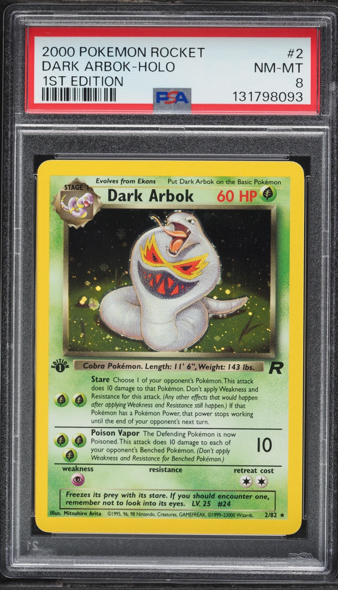 Team Rocket 1st Edition Holo Dark Arbok NM-MT