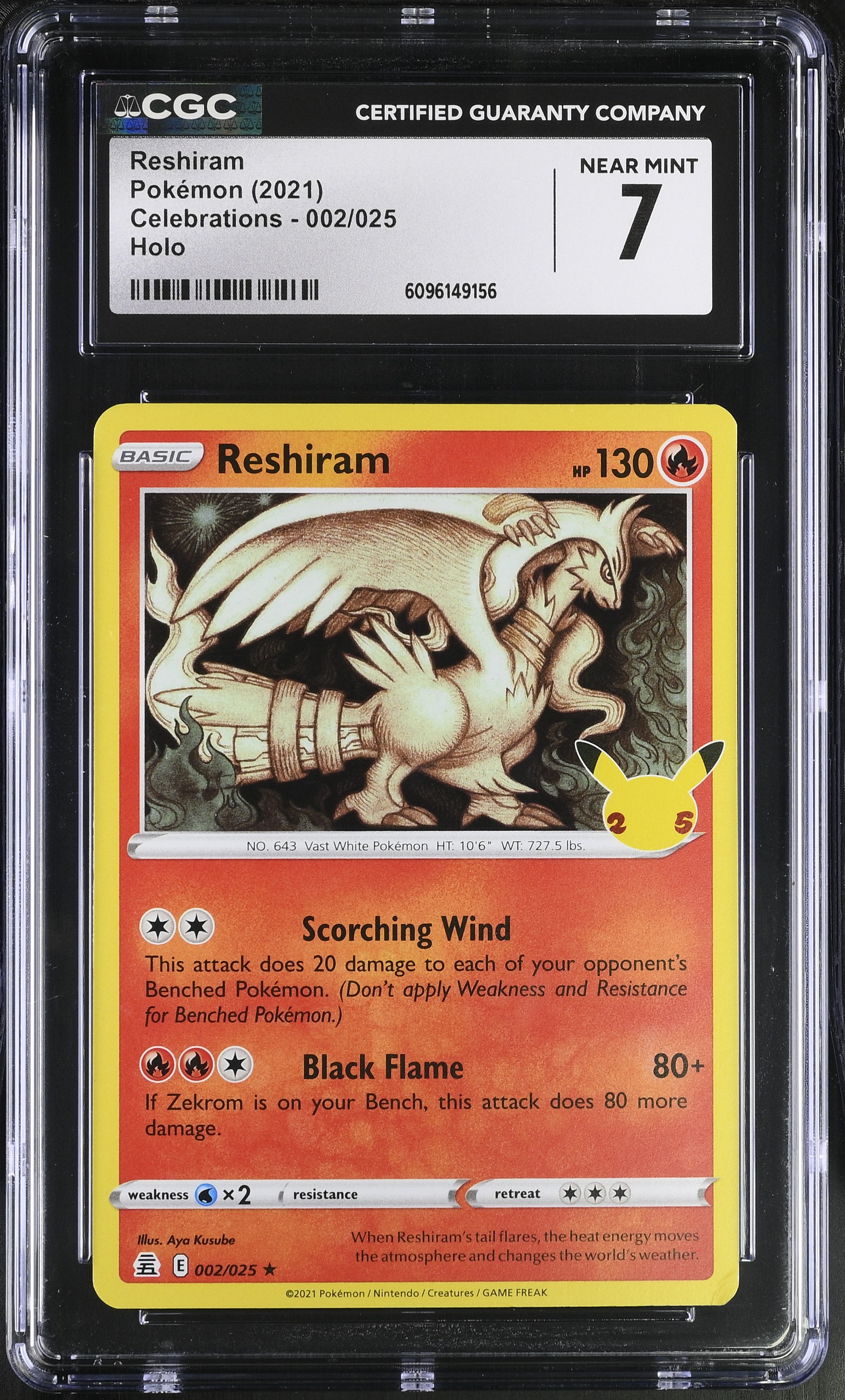 2021 #002 Reshiram CGC 7 Celebrations - English