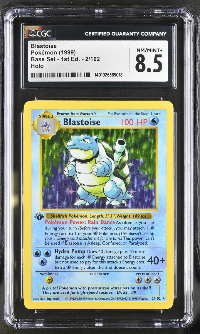 1999 #2 Blastoise CGC 8.5 Base S