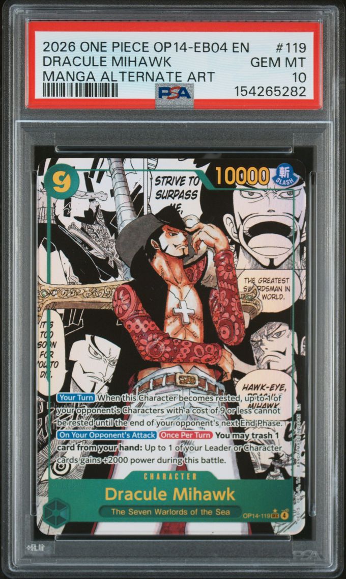 2026 #119 Dracule Mihawk PSA 10 