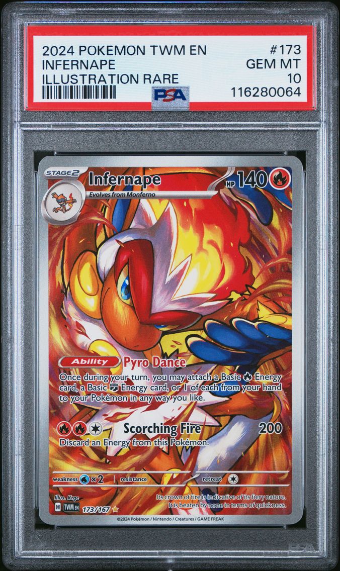 2024 #173 Infernape PSA 10 Twm EN-Twilight Masquerade Pokemon