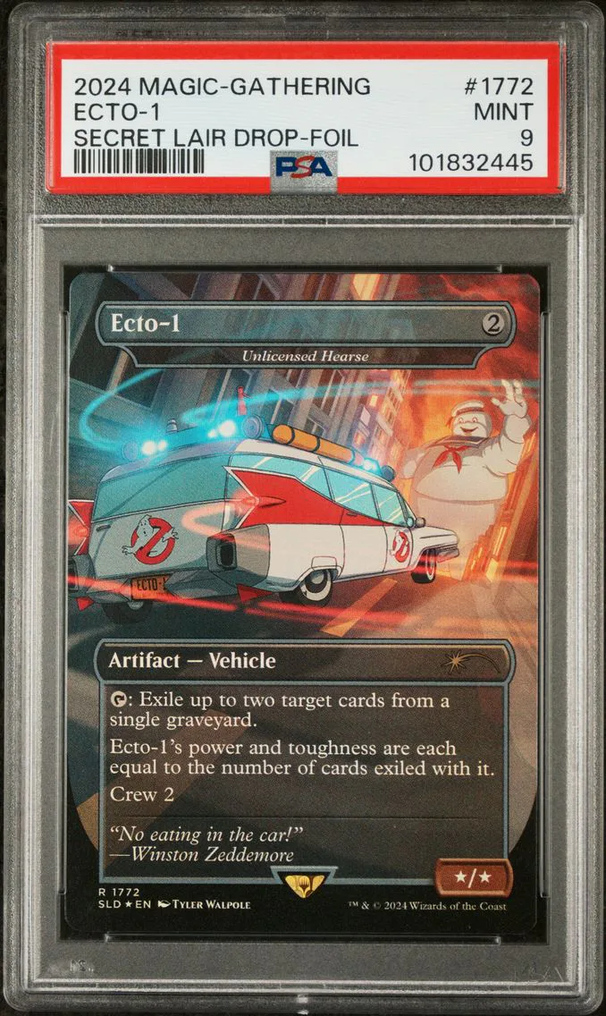 2024 #1772 ECTO-1 PSA 9 MAGIC THE GATHERING SECRET LAIR DROP | FOIL