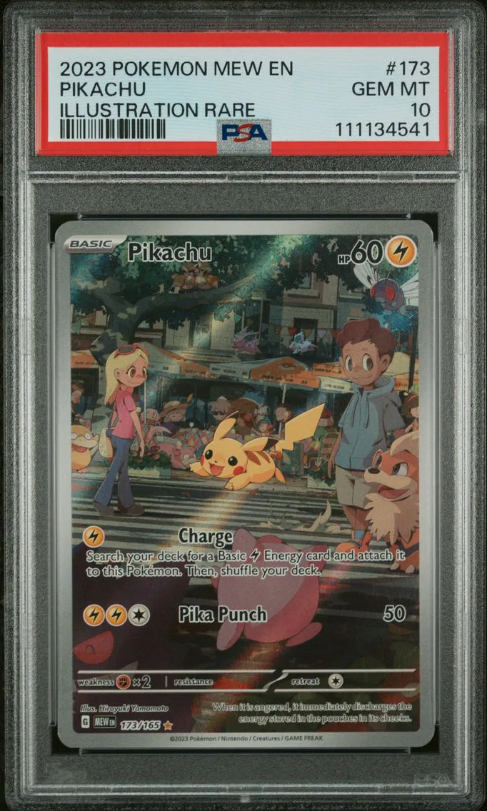 2023 #173 Pikachu PSA 10 Mew EN-151