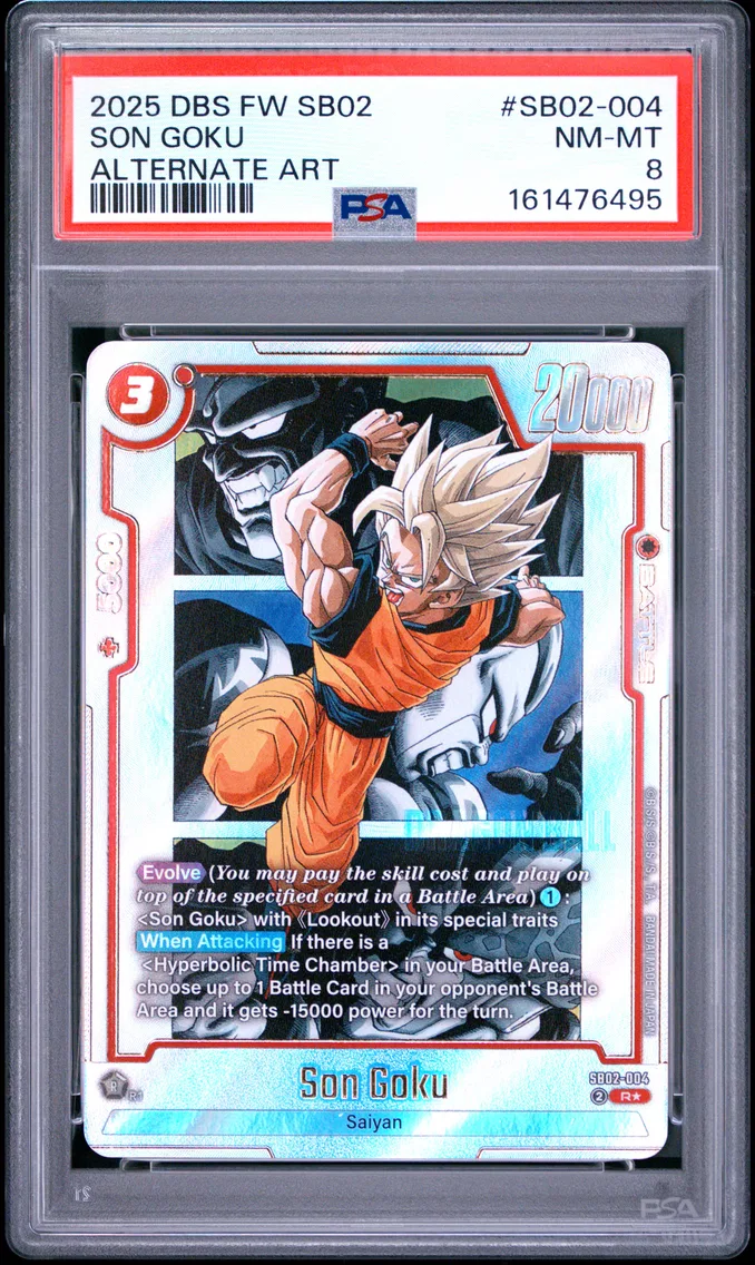 2025 #SB02-004 Son Goku PSA 8 Dragon Ball Super Card Game Fusion World Manga Booster 02