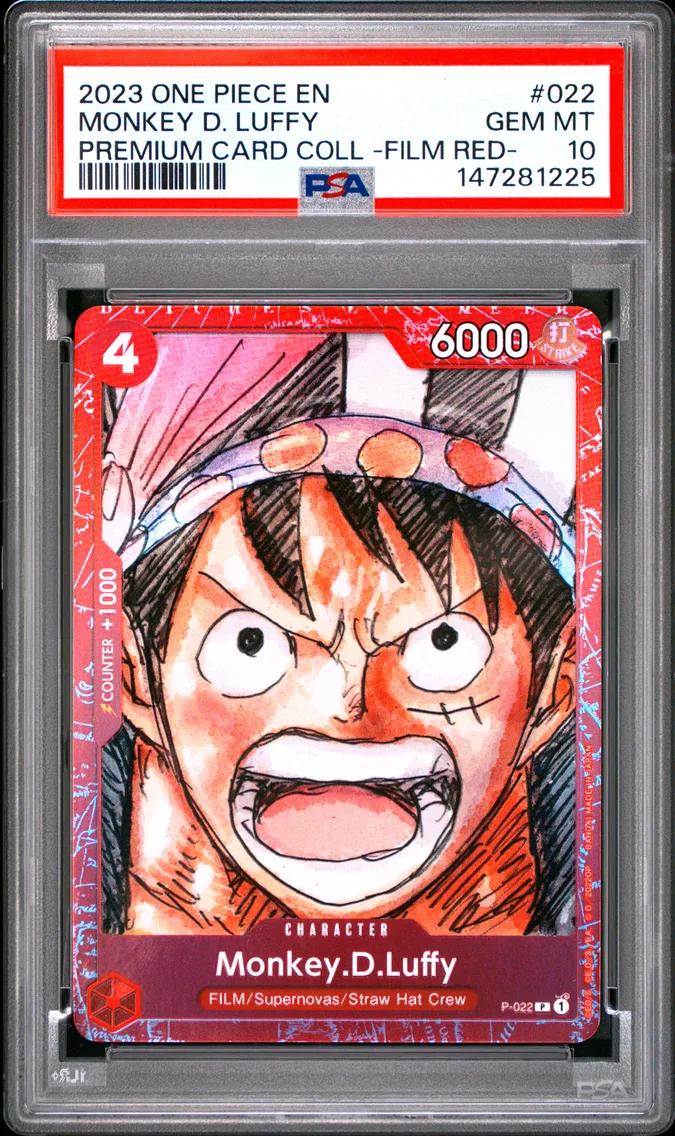 2023 #022 Monkey D. Luffy PSA 10 One Piece Premium Card Collection -One Piece Film Red-
