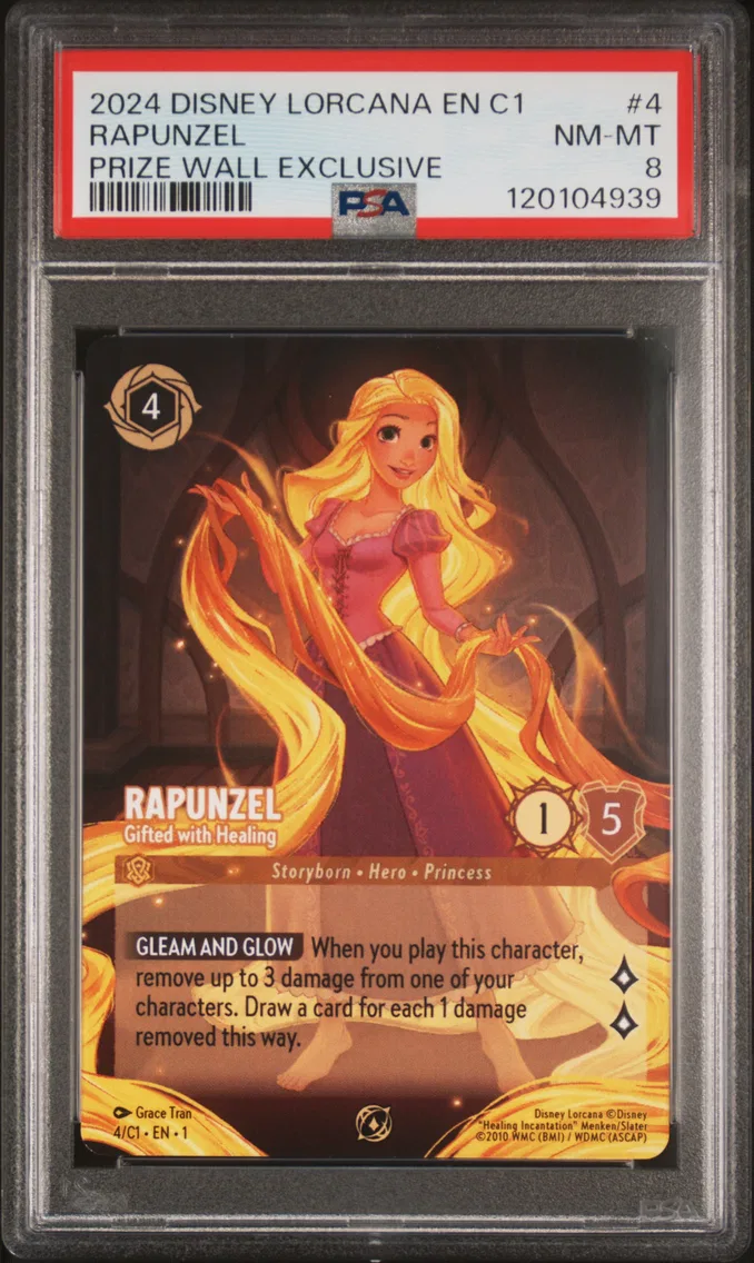 2024 #4 Rapunzel - Gifted With Healing PSA 8 Disney Lorcana EN C1-Lorcana Challenge Promo