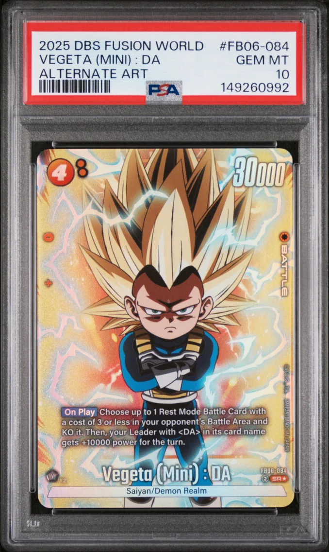 2025 #FB06-084 Vegeta (Mini) : DA PSA 10 Dragon Ball Super Card Game Fusion World Rivals Clash