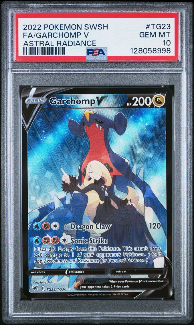 2022 #TG23 Full Art/Garchomp V PSA 10 Sword & Shield Astral Radiance