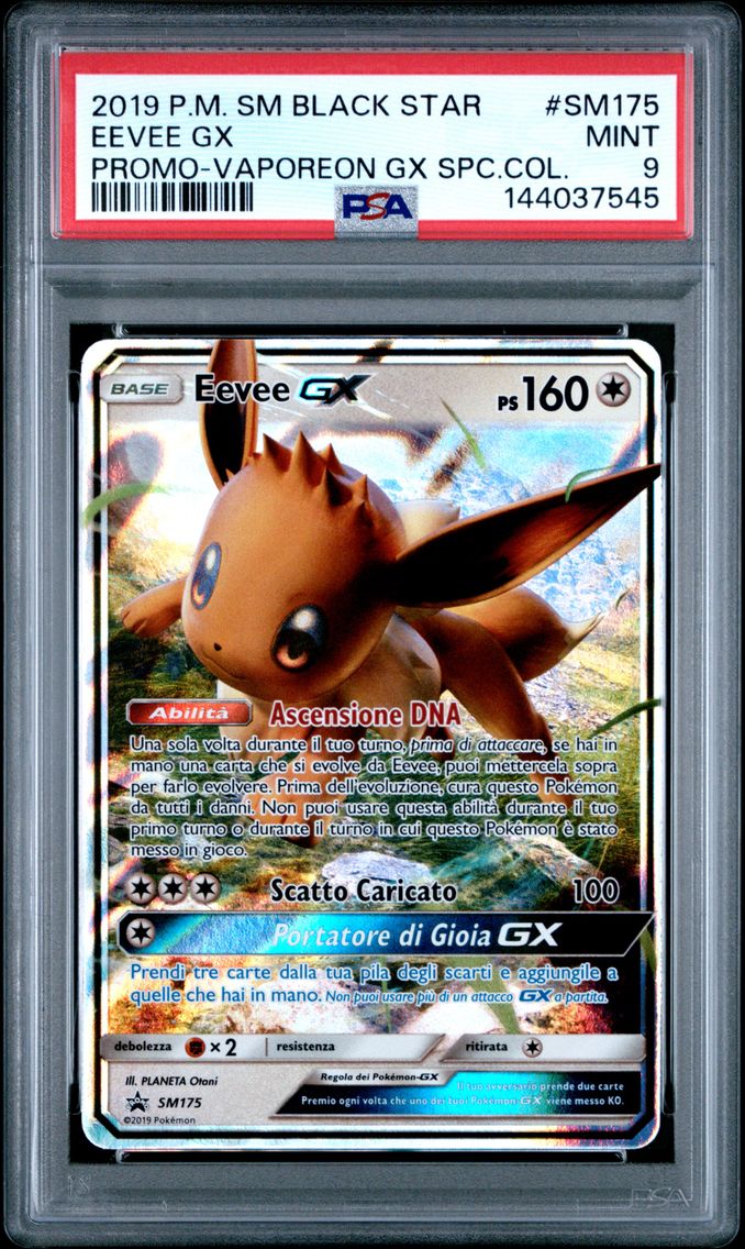 2019 #SM175 Eevee GX PSA 9 SM Bl