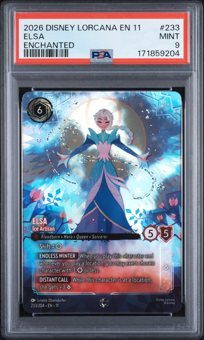 2026 #233 Elsa - Ice Artisan PSA 9 Disney Lorcana EN 11-Winterspell