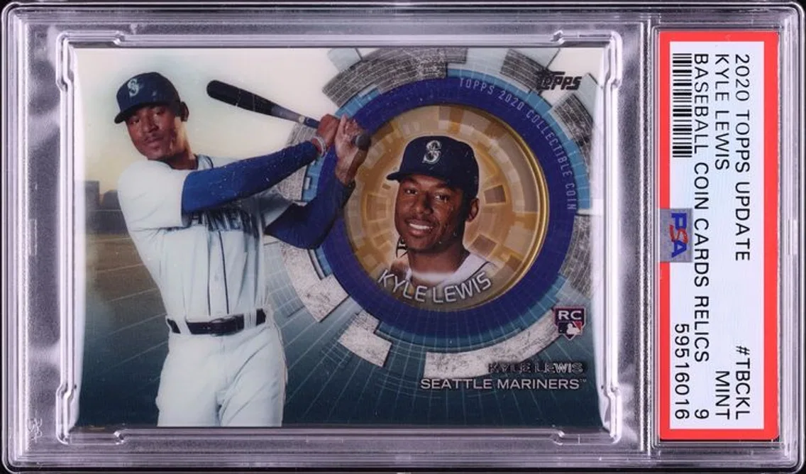 2020 #TBC-KL Topps Update Coin Cards Kyle Lewis ROOKIE MINT PSA 9